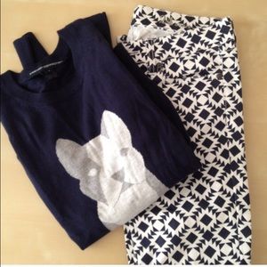 Jcrew geometric pattern toothpick jean size 24