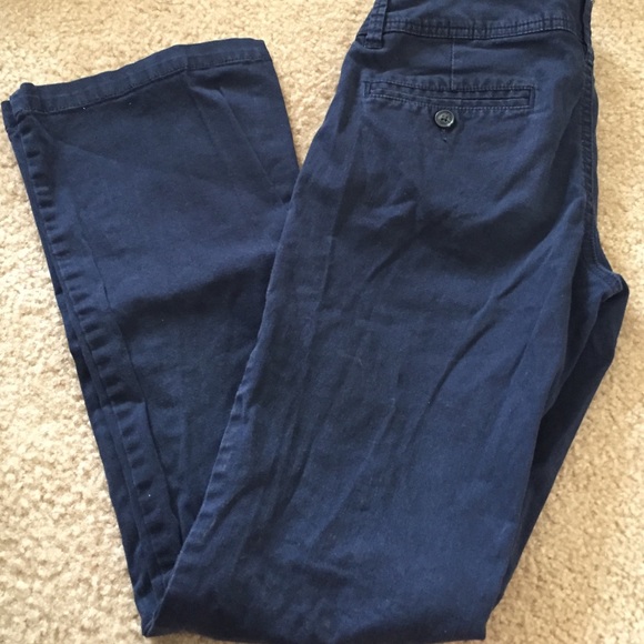 American Eagle navy chino flare pants