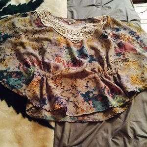 Beautiful blouse with flowers