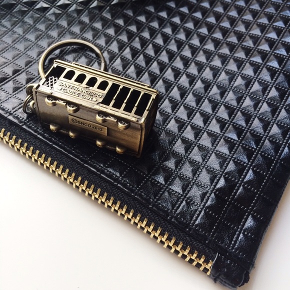 Faux Leather Geometric Pattern Clutch Purse