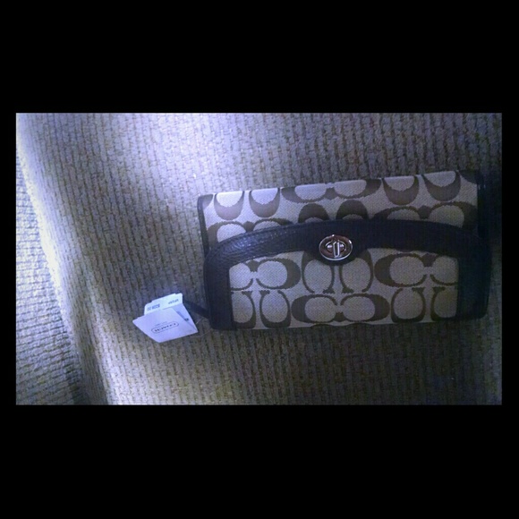 Coach wallet with checkbook cover