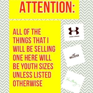 Everything that I will be selling is in youth size