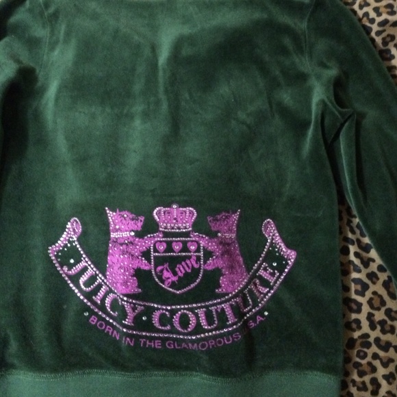 Green juicy velour sweat shirt