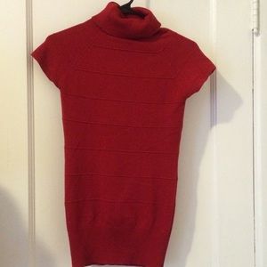 Red Striped Turtleneck Sweater