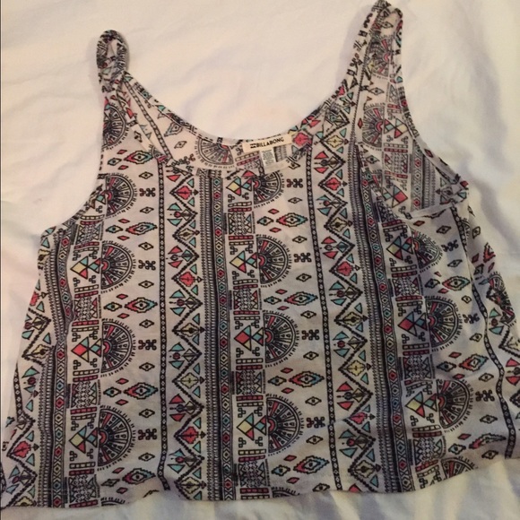 billabong tank top with colorful designs