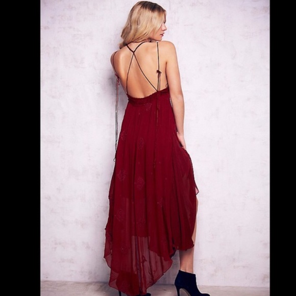 💜bundled Free People red embellished dress - Picture 2 of 4