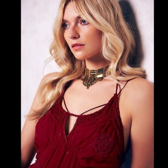 💜bundled Free People red embellished dress - Picture 3 of 4