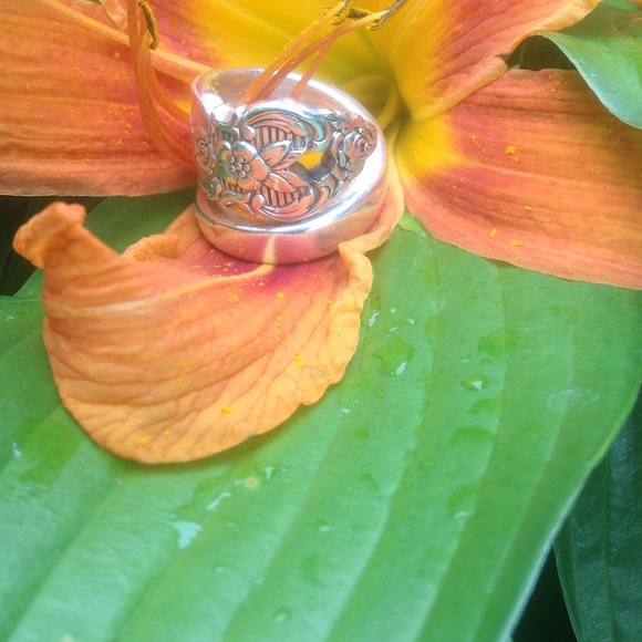 " Orange Tiger lily" ring. - Picture 3 of 4