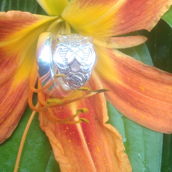 " Orange Tiger lily" ring. - Picture 4 of 4