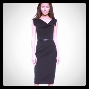 Popular Black Halo Jackie O Belted Dress! Size 10