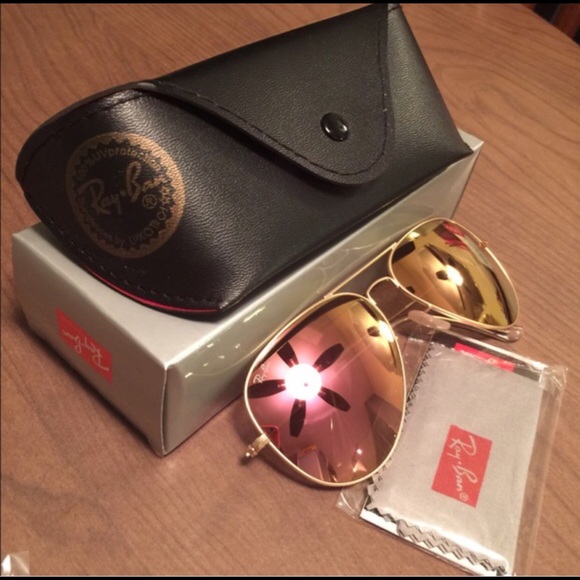 Ray-Ban Accessories - RB Rose pink aviators