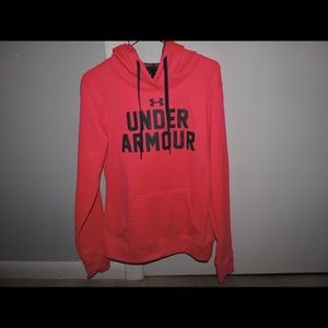 hot pink under armour hoodie