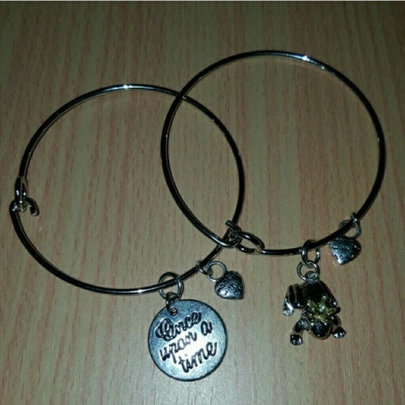 Once Upon a Time Princess 2 pc Charm Bracelet Set