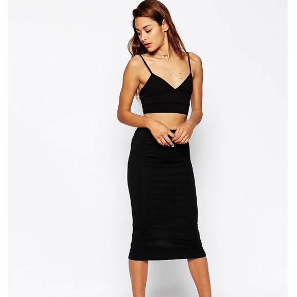 ASOS Dresses & Skirts - Asos Midi Pencil Skirt in Jersey Grey