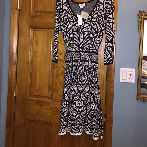 Carmen Marc Valvo Knit Dress Medium 