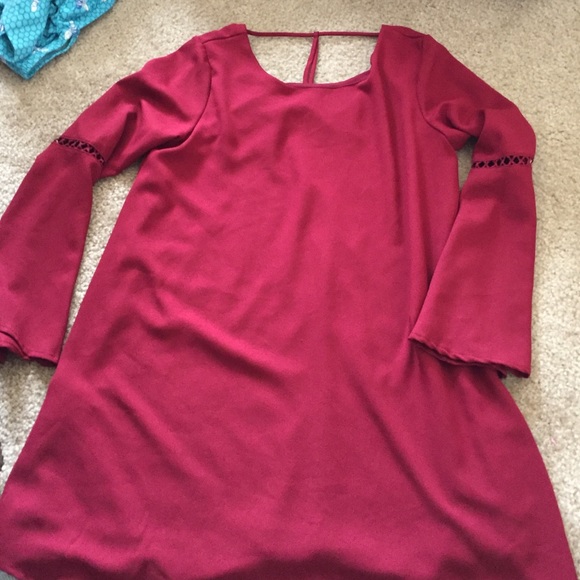 Long sleeve shift dress