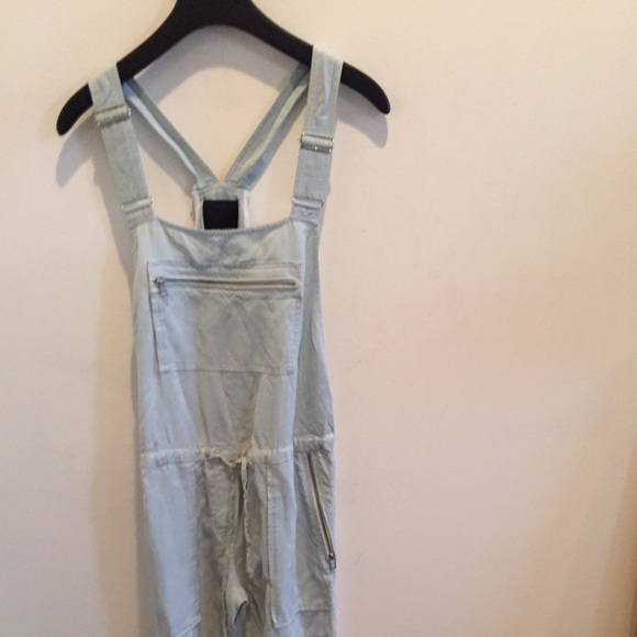 Aritzia chambray overalls
