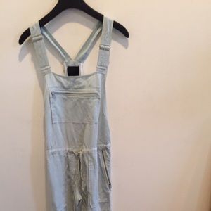 Aritzia chambray overalls