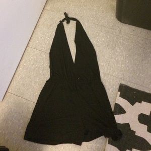 Brandy Melville black halter romper