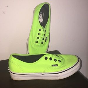 Authentic Vans neon green