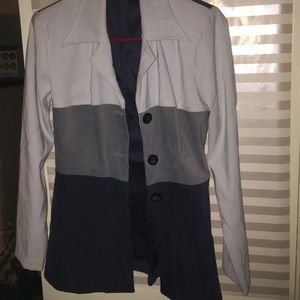 vintage color blocked blazer