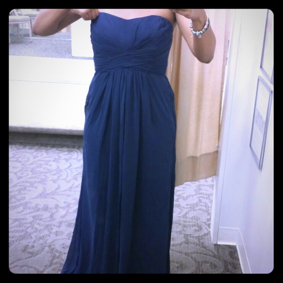 Navy maxy bridesmaid dress - Picture 1 of 2