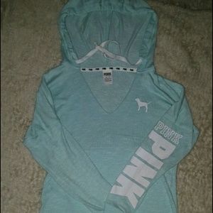 Vs light blue hooded long sleeve