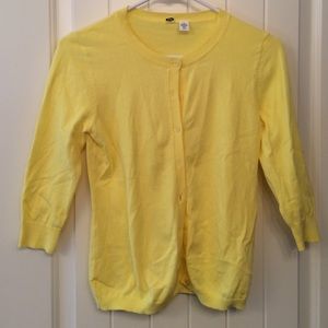 BP bright yellow cardigan