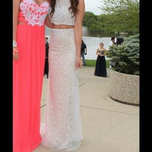 Two piece prom dress