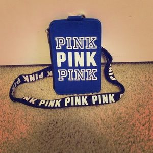 Victoria's Secret, Pink wallet with lanyard.