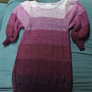 Purple faded ombré sweater