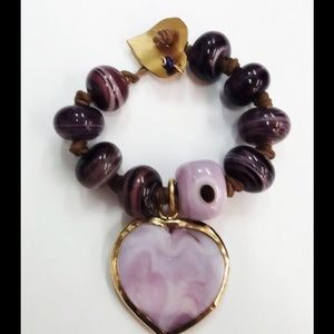 Handmade Purple Murano Bracelet