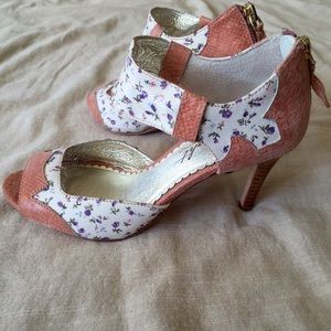 Anthropologie peep toe heels by Miss Albright.