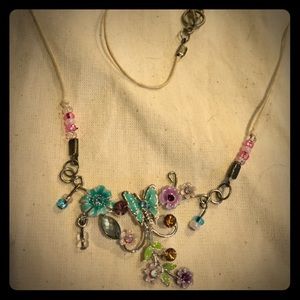 Flower/butterfly necklace