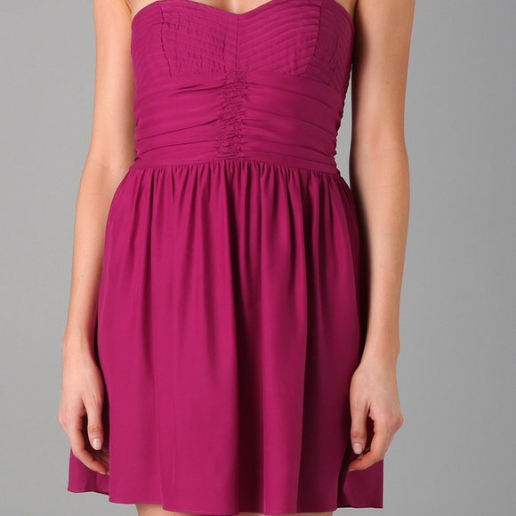 Parker NY strapless silk dress.