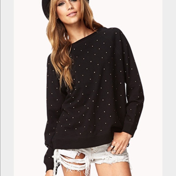 Studded Black Sweatshirts - Picture 2 of 4