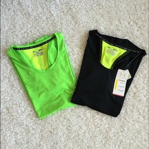 2- Under Armour Heat Gear Running Shirts