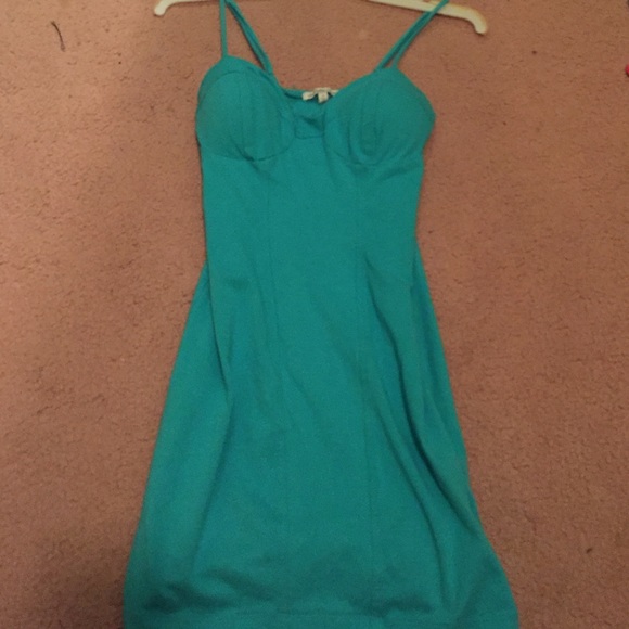 Teal mini dress