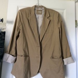 Cotton khaki blazer