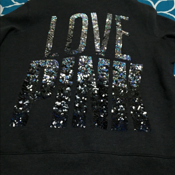 💕STILL AVAILABLE! 💕Love pink sequin hoodie