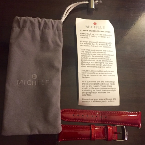 Michele watch band (sexy Red)