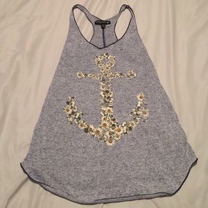 Anchor Tank Top Flowers