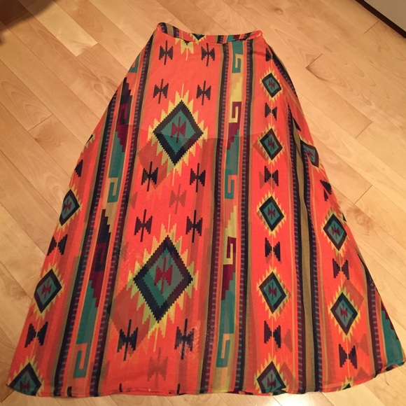 Francesca's Aztec inspired maxi skirt