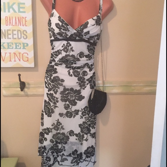 Cocktail Dress Floral  Print - tapered length