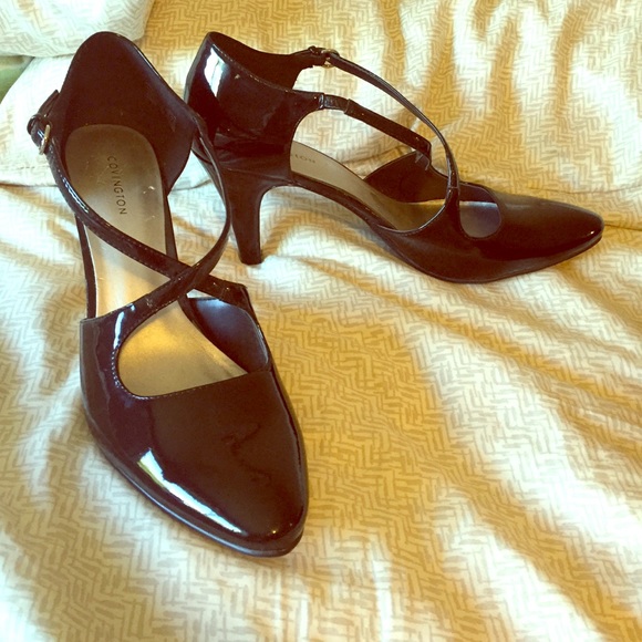 Patent black heels.