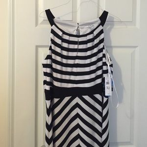 Striped chevron maxi dress