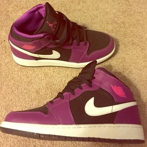 Purple old school Jordans