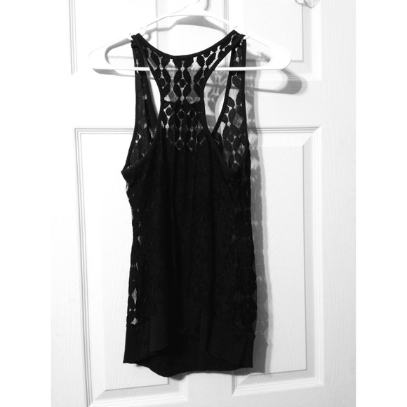 Black lace tank top - Picture 1 of 2