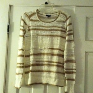 NWT off-white sweater with tan/gold pattern
