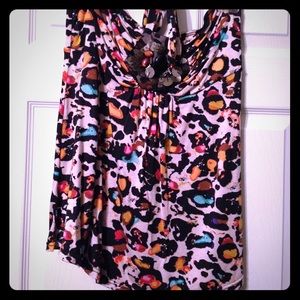 Multi color halter top